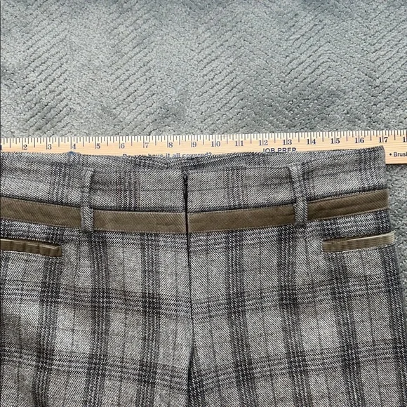 Dolce & Gabbana Plaid Tailored Pants Brown Gray Straight Leg Women Italy - Picture 8 of 13